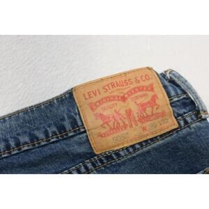Levi's 505 Regular Fit Straight Stretch Rugged Denim Blue Jeans Mens 36 x 32